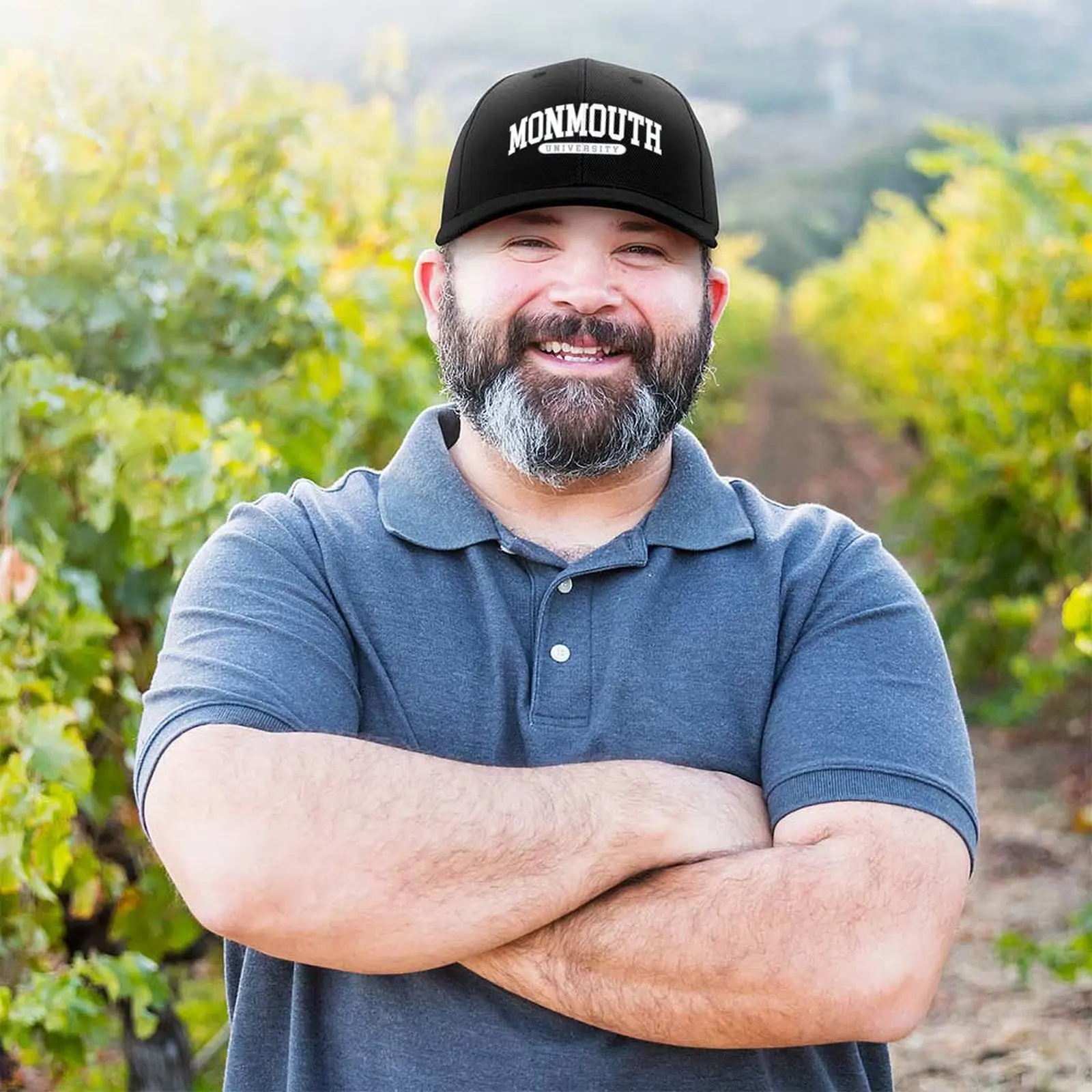 monmouth - шрифт колледжа Бейсбольная кепка с термозащитным козырьком Мужская