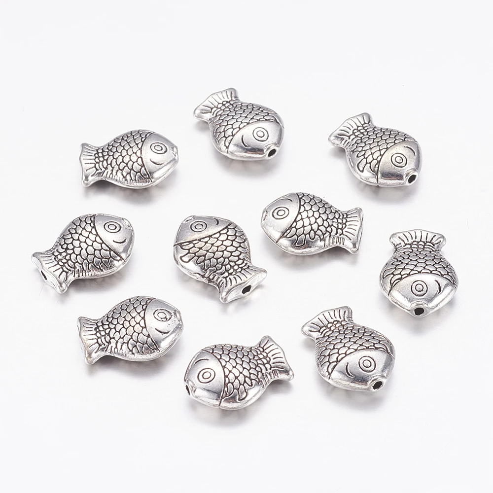 Бусины из сплава тибетского стиля рыбки 20 шт