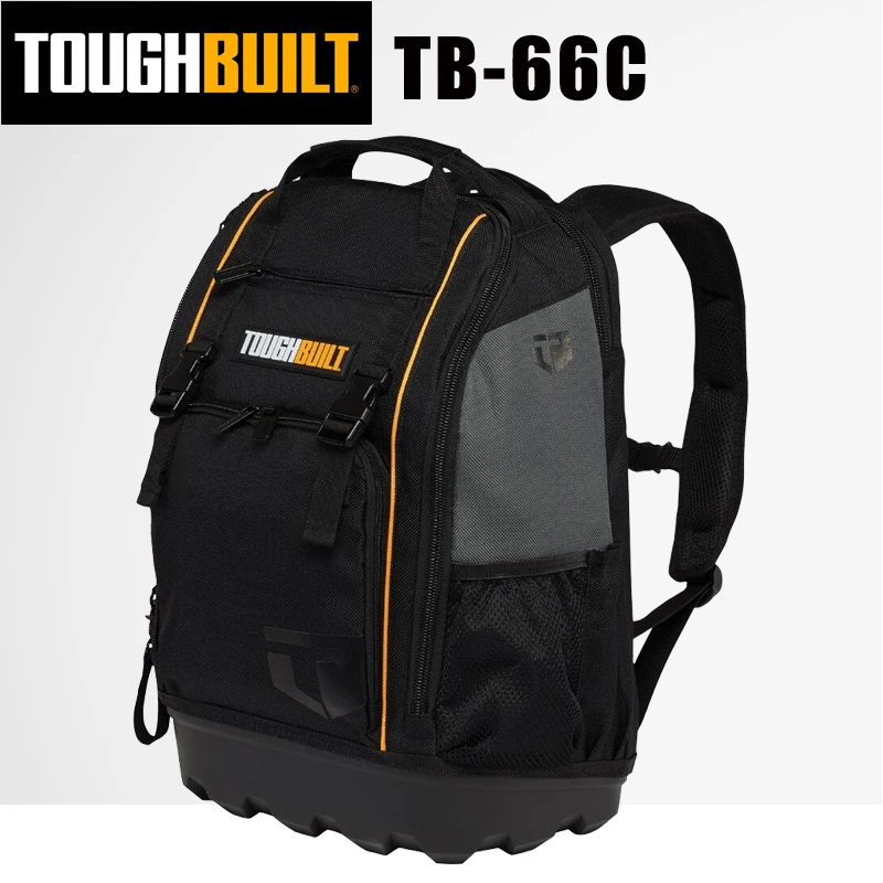 Фото Рюкзак для инструментов TOUGHBUILT TB-66C с водонепроницаемым жестким дном, прочный, для бездорожья, с открытыми и закрытыми внутренними карманами №2