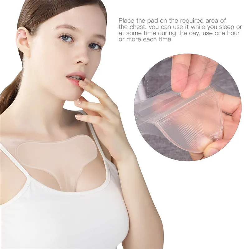 Многоразовая наклейка против морщин на шею лоб грудь силиконовая прозрачная для