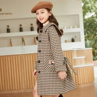 girls woolen coat jacket outwear 2022 brown plus thicken spring autumn cotton%c2%a0overcoat outfits%c2%a0sport tracksuits tops childrens