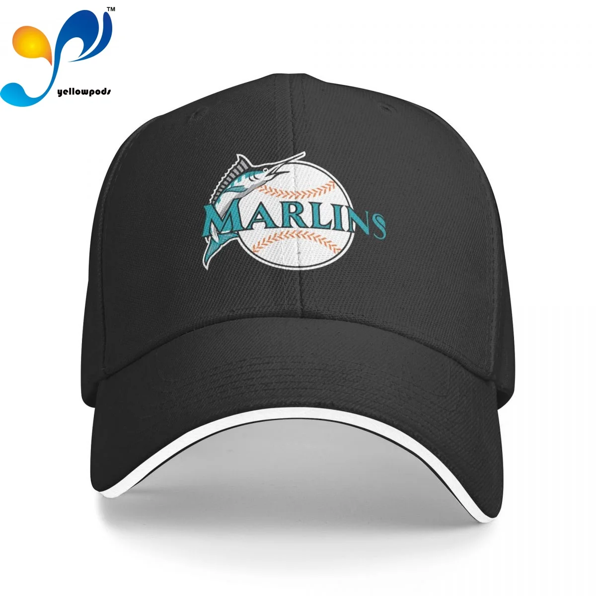 

Marlins Trucker Cap Snapback Hat for Men Baseball Mens Hats Caps for Logo