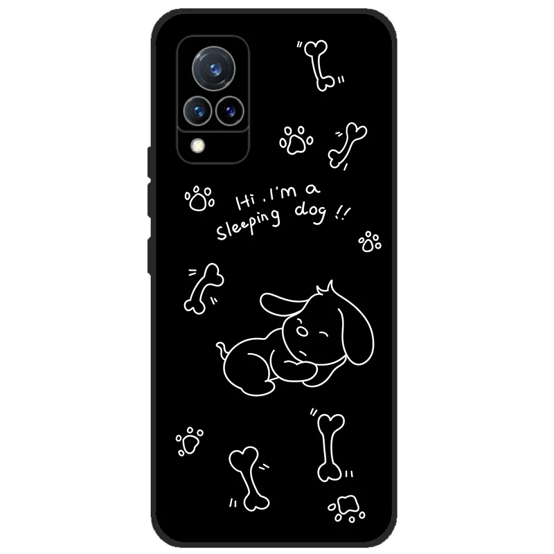 Для Vivo V21 5G Чехол V 21 Силиконовая задняя крышка для телефона V2050 VivoV21 Чехлы Мягкий