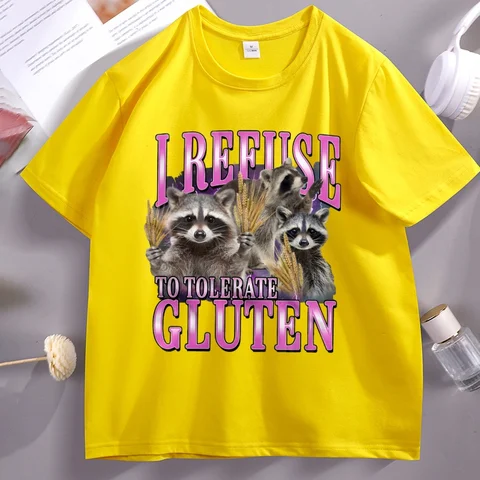 Футболка USEMEI "Я относится к толеранению глютена", хлопок