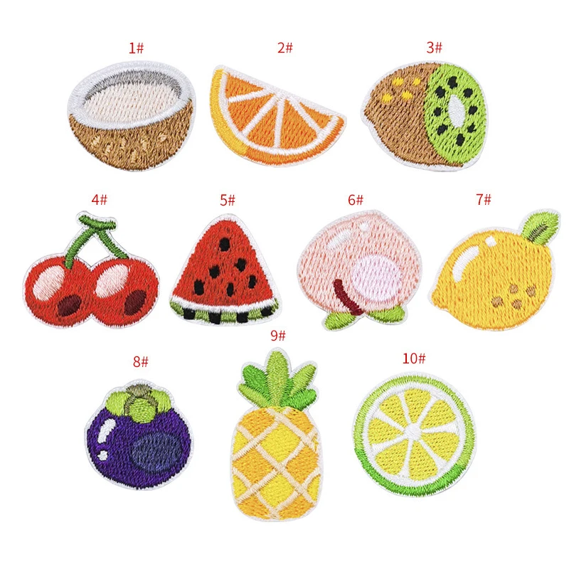 Нашивки с вышивкой фруктов значки ананасами своими руками на клейкой основе