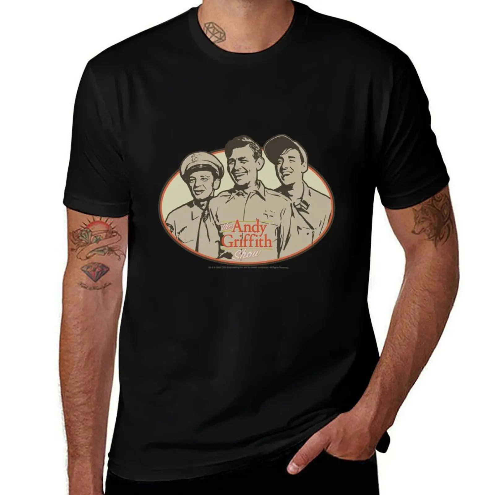 Фото CBS267_Andy Griffith 3 Funny Guys T-Shirt Повседневная модная хлопковая футболка с короткими рукавами №1