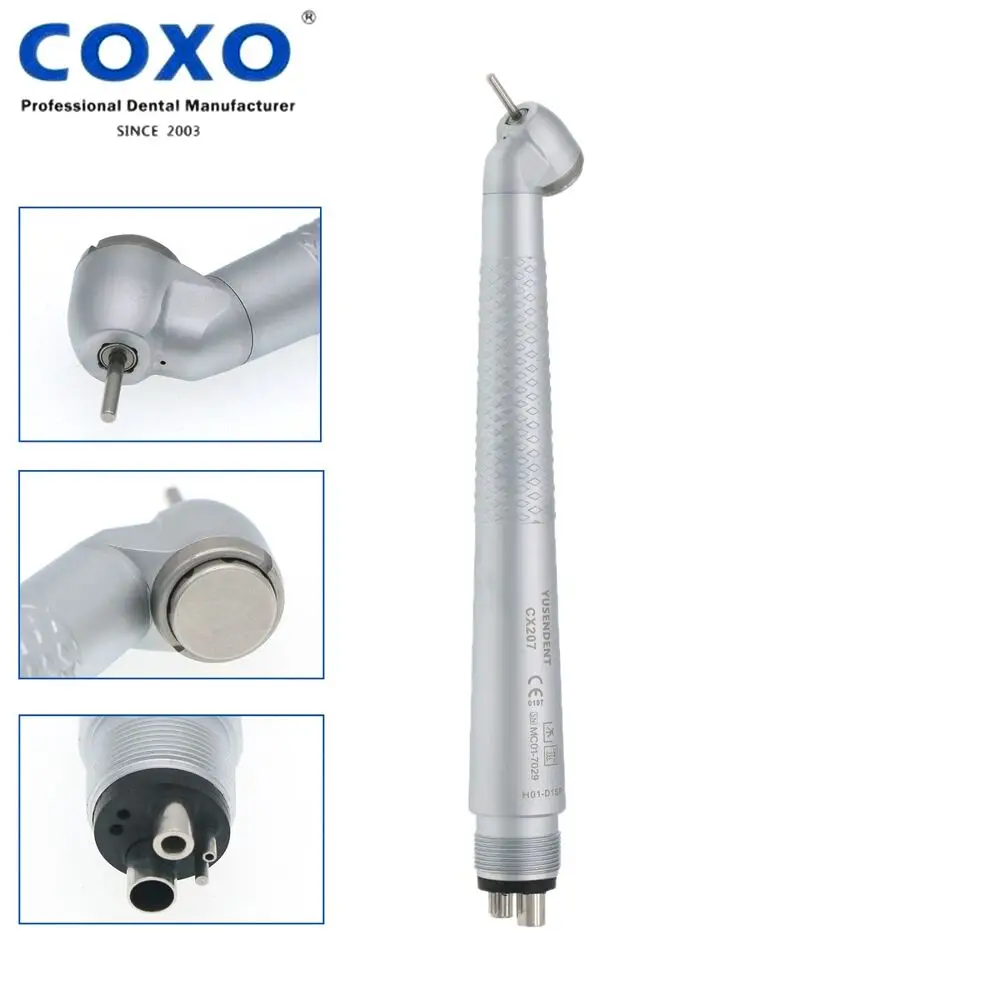 

COXO Dental High Speed Handpiece 45 Degree Surgical Single Spray M4 4Hole