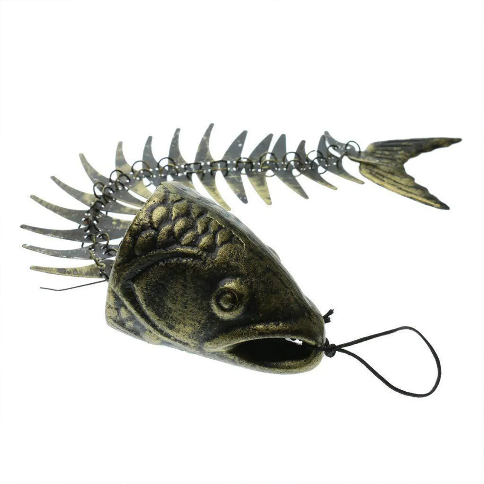 

Bronze Fish Bone Wind Chimes Adding Warm Cozy Atmosphere for Outdoor Garden Decoration