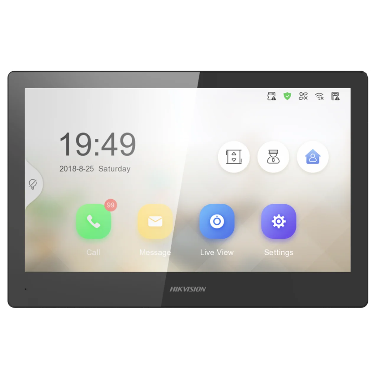 Hikvision Дверной звонок Внутренний дисплей Наружный монитор Видео домофон Дверной телефон Пульт управления IC / ID картой Чтение 10-дюймовый сенсорный экран включен