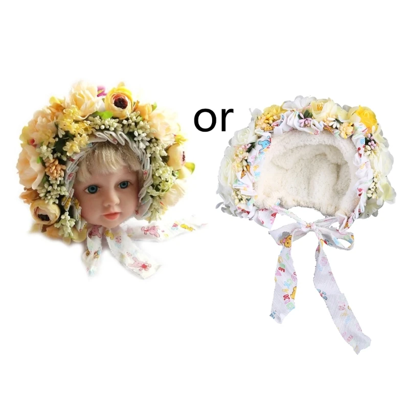 

Newborn Photography Props Flower Hat Baby Headband Photo Props Hairband Costume Bonnet for Infant Boy Girl