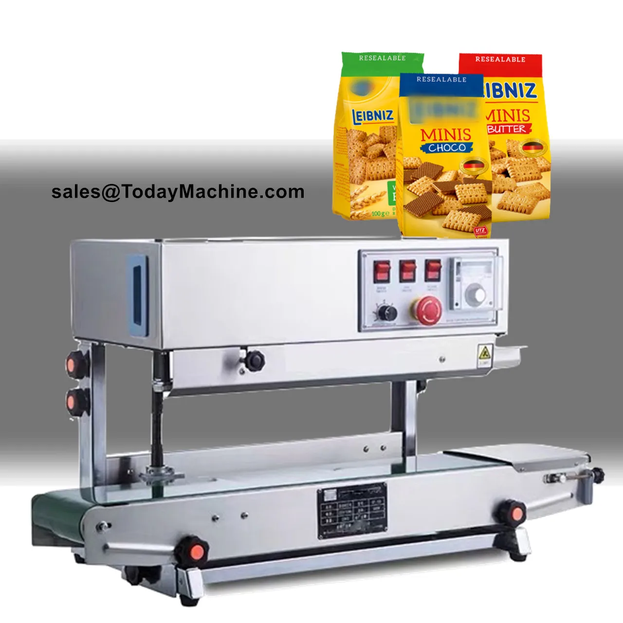 

Automatic Continuous Band Plastic Bag Sealer For PP PVC Foil Bag