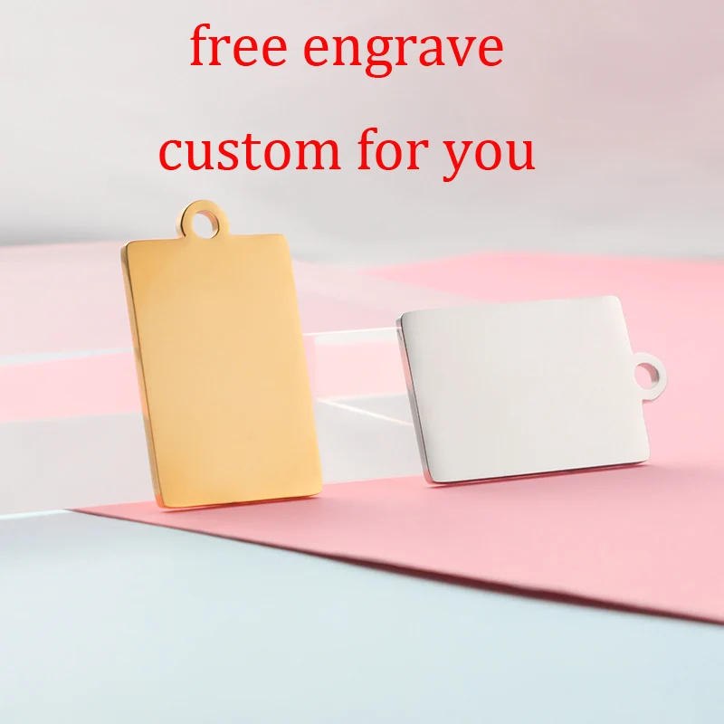 

Лидер продаж, сделанные на заказ пустые подвески «сделай сам», брелок из нержавеющей стали, прямоугольная подвеска, индивидуальный дизайн л...