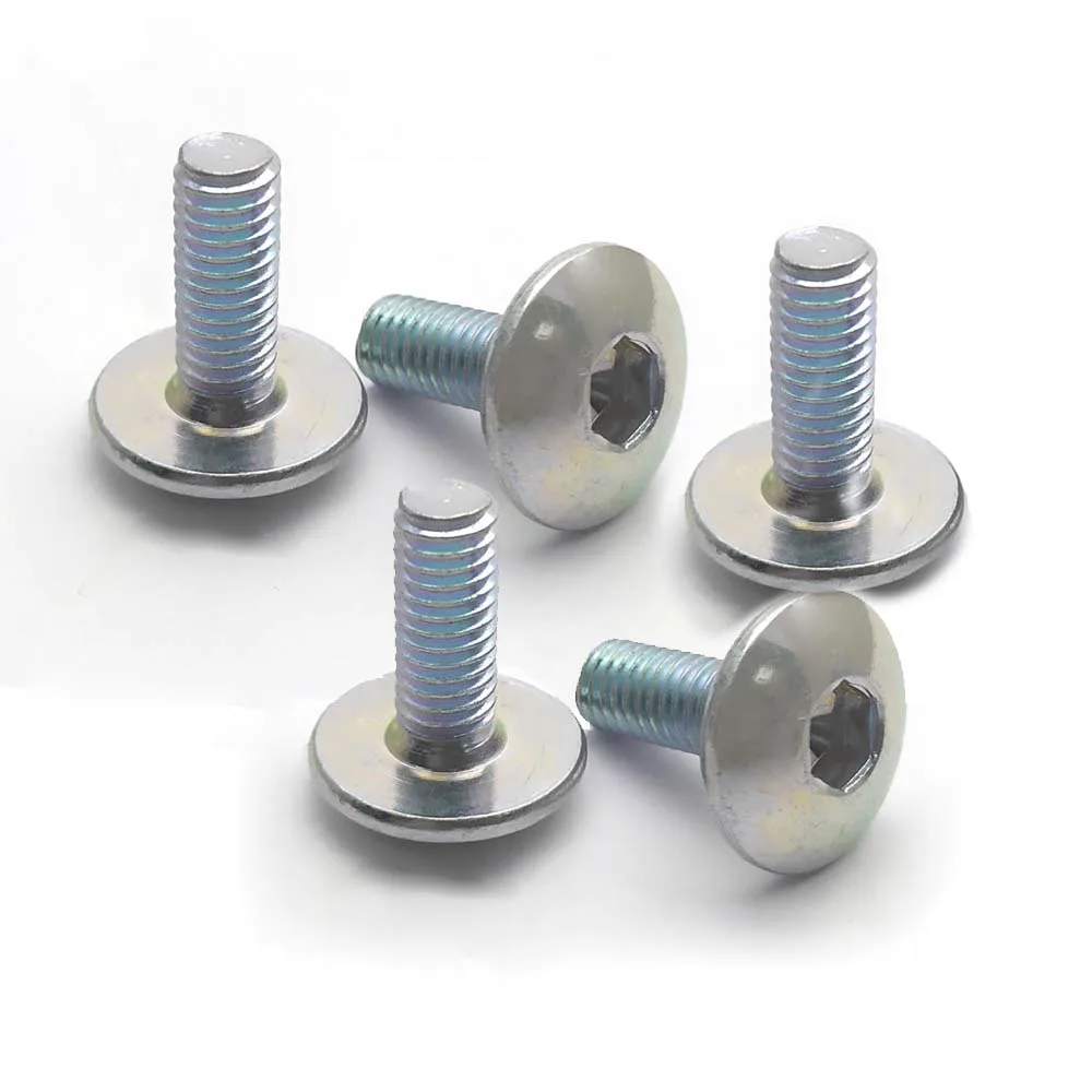 

5/10/20 шт. большой плоский болт с круглой головкой и внутренним шестигранником M6 6 мм, длина 12/16/20 мм для мотоцикла, скутера, квадроцикла, мопеда, пластиковая крышка