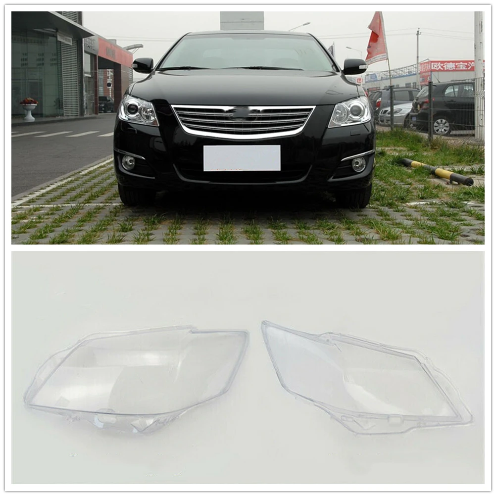 

2PCS Headlight Lens Cover Lampshade Shell Protect Frame Case For Toyota Camry 2006-2008