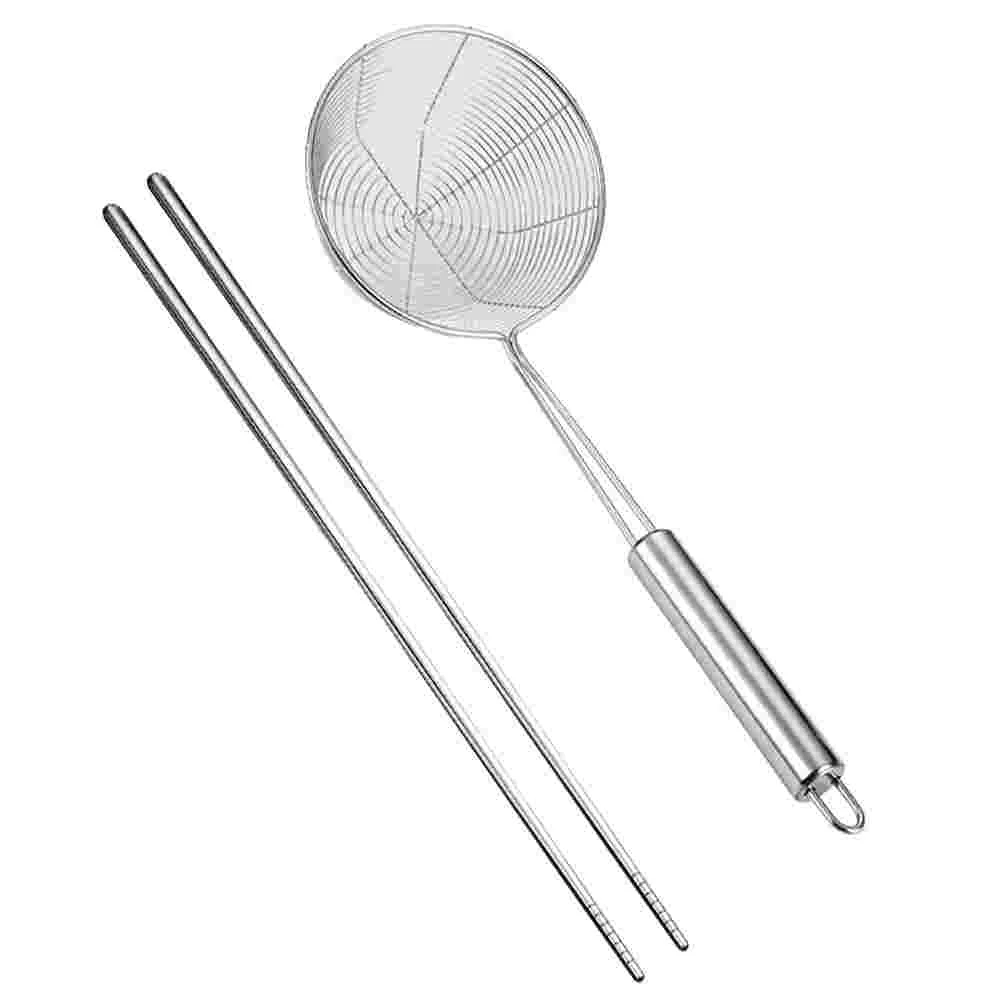 

1 Set Practical Spider Colander and Chopsticks Unique Colander Hot Pot Colander Kitchen Supplies