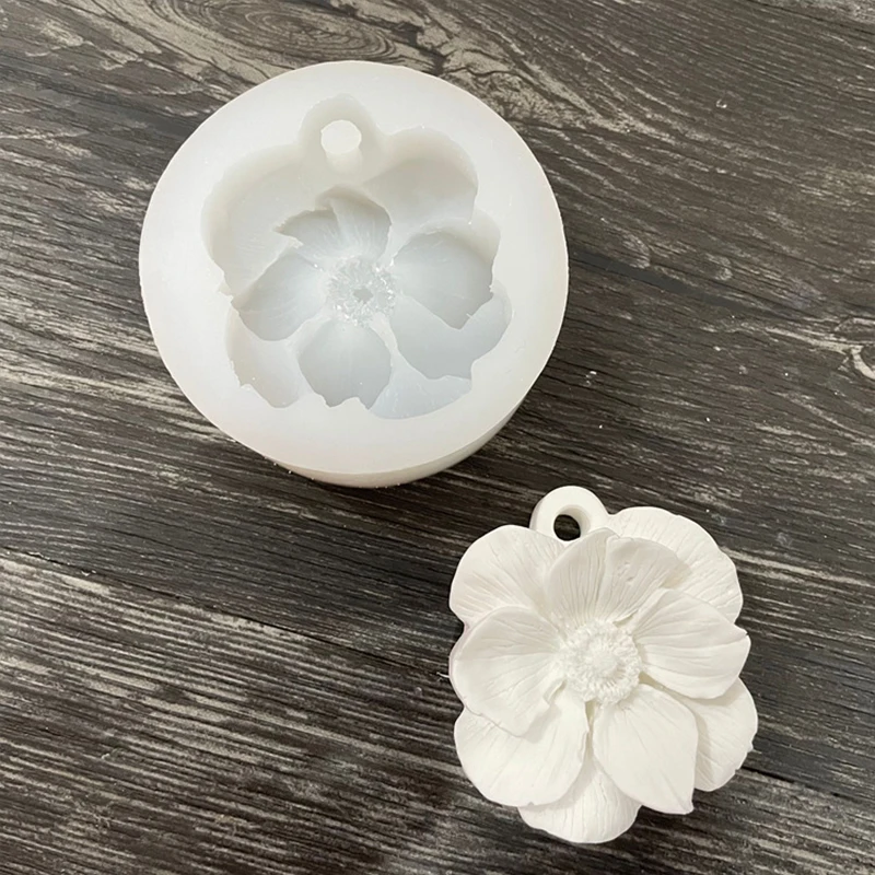 

New Anemone Clay Mould Rose Flower silicone mold Aromatherapy Gypsum Candle Fondant Moulds Candy Chocolate Molds for DIY
