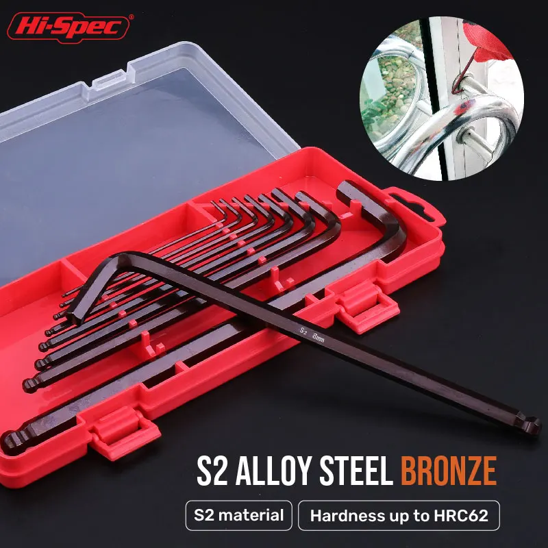 Hi-Spec 9 шт. Набор шестигранных ключей шестигранный метрический ключ регулируемый