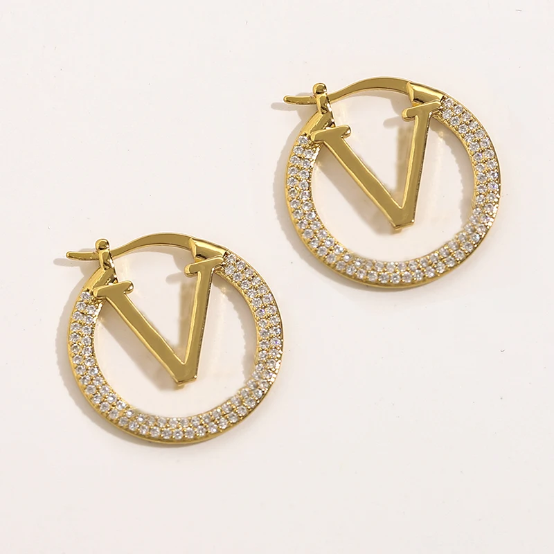 

Brand Fashion Womens Earring Big Circle Simple Double Side Earrings Brand Jewelry Hoop Piercing Earrings for Woman High Quality