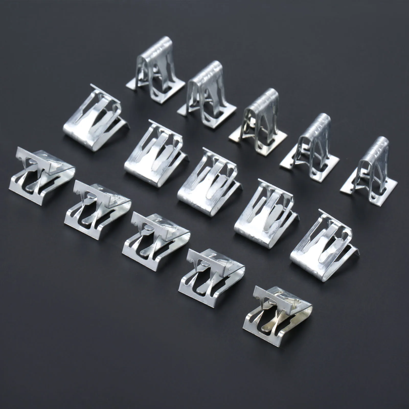 

15Pcs Car Dashboard DVD CD Panel Frame Gear Lever Armrest Auto Fastener Trim Plate Fixed Iron Clips Buckle Interior Accessories