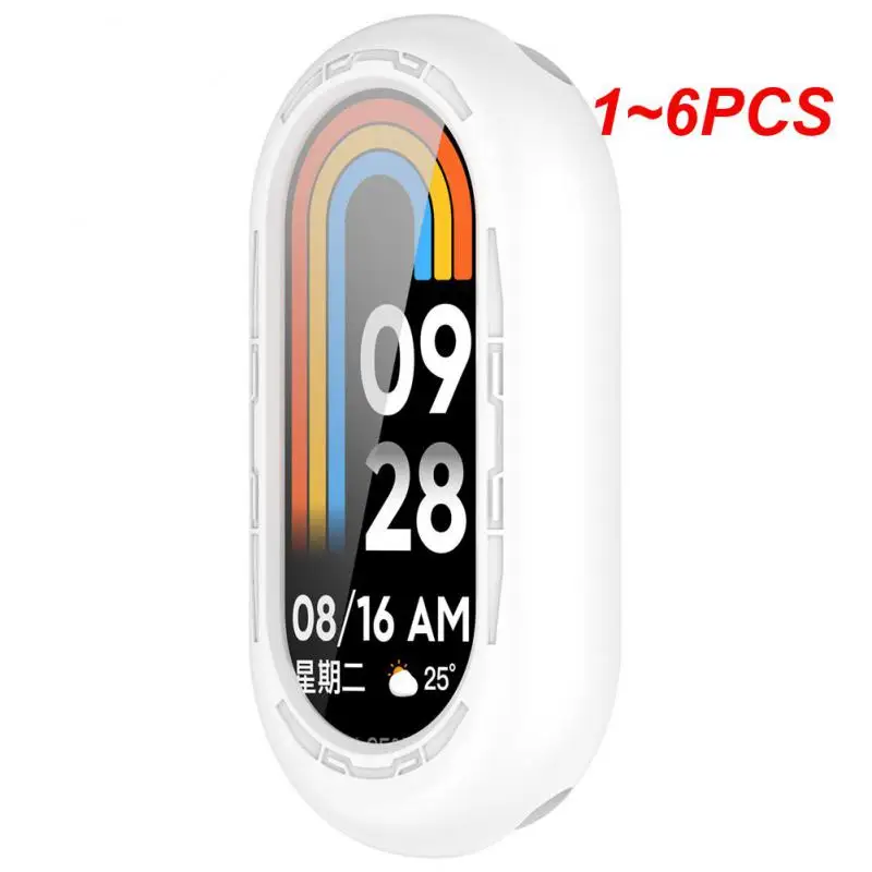 

Ремешок для браслета Mi Band 8, защитный силиконовый сменный спортивный браслет для смарт-часов, 1 ~ 6 шт.