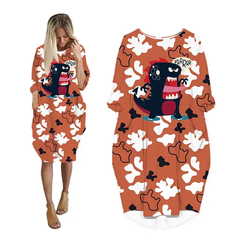 

Женские платья с леопардовым принтом, модная уличная одежда большого размера с длинным рукавом, женское платье