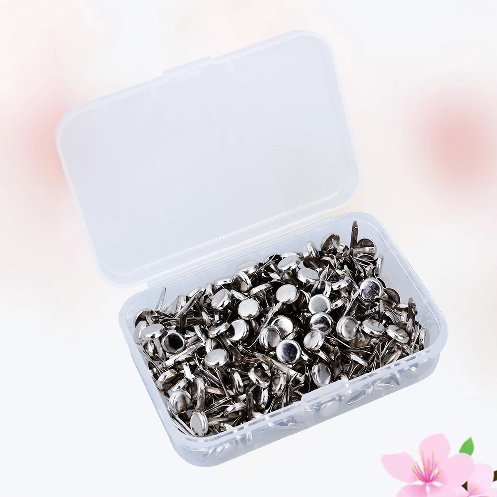200pcs Electroplated Two-leg Nails Rust-proof Round Head Metal Fasteners for Crafts Scrapbooking Office Supplies (art.: 3920cefcacb65) - 3920cefcacb65