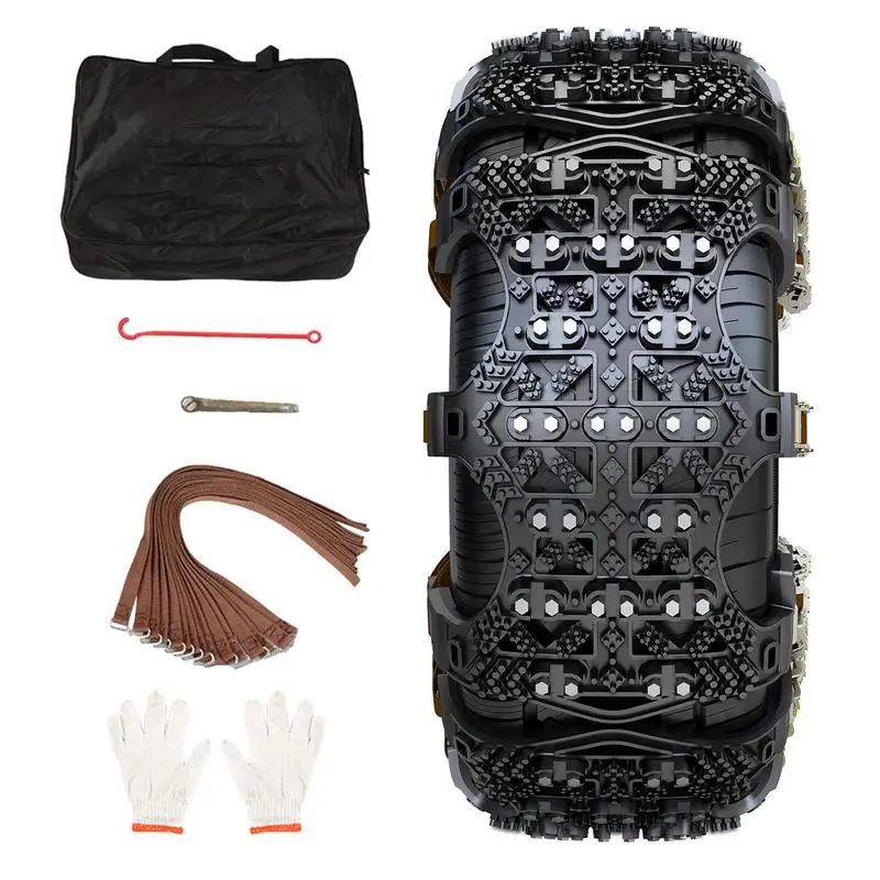 

Security Chain For Car Universal Car Safety Chains 6 PCS Essential Safe Driving Tool For Emergencies Such As Travel Snow Mud