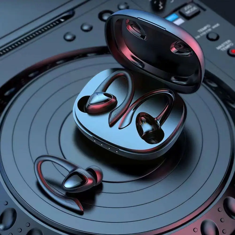 

Sports Bluetooth Wireless Headphones Waterproof Ear Hooks HiFi Stereo Music Earbuds For Phone E3I9