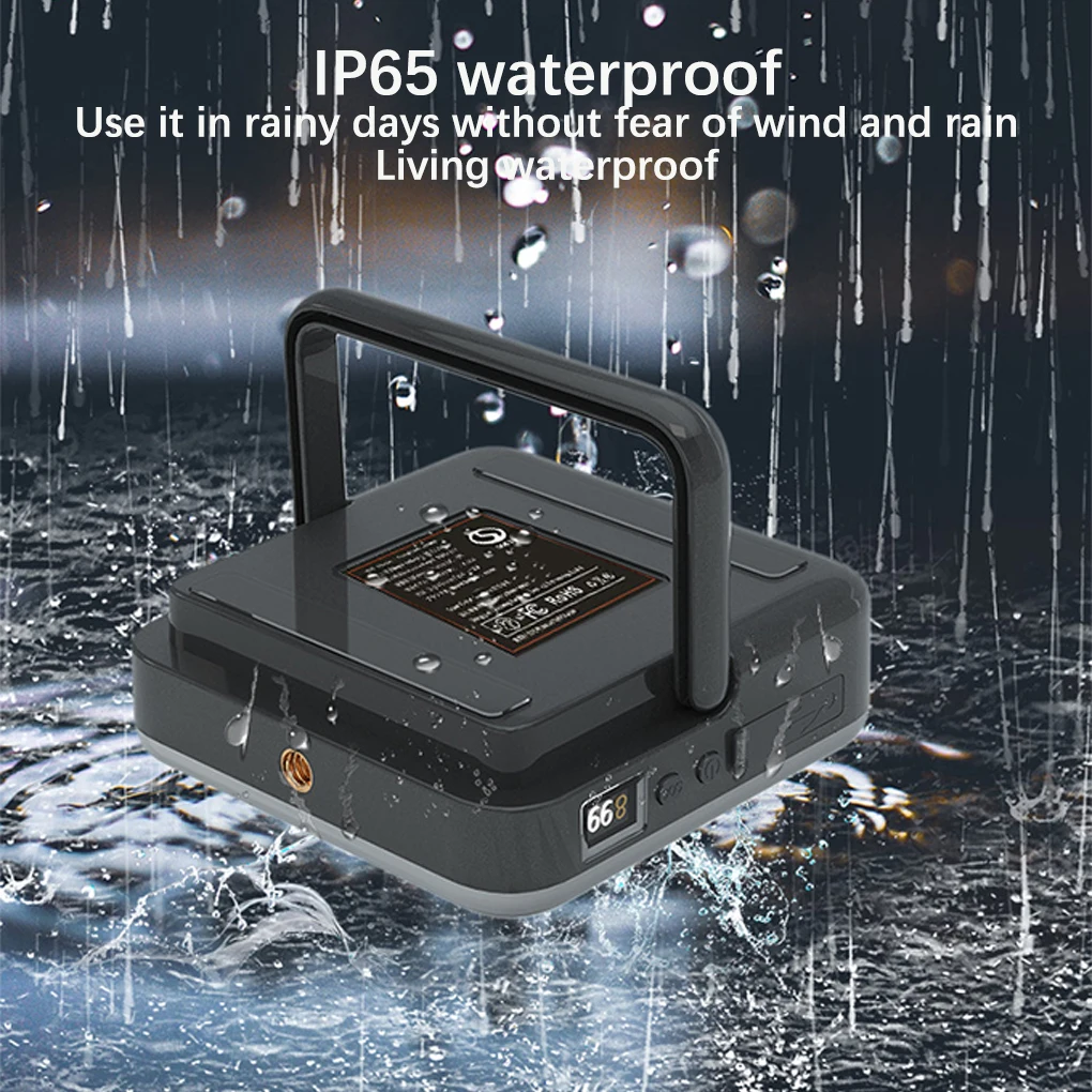 

Camping Light Magnetic Waterproof Holder Battery Lantern Portable Night Market Outdoor Lamp BBQ Illuminate Black