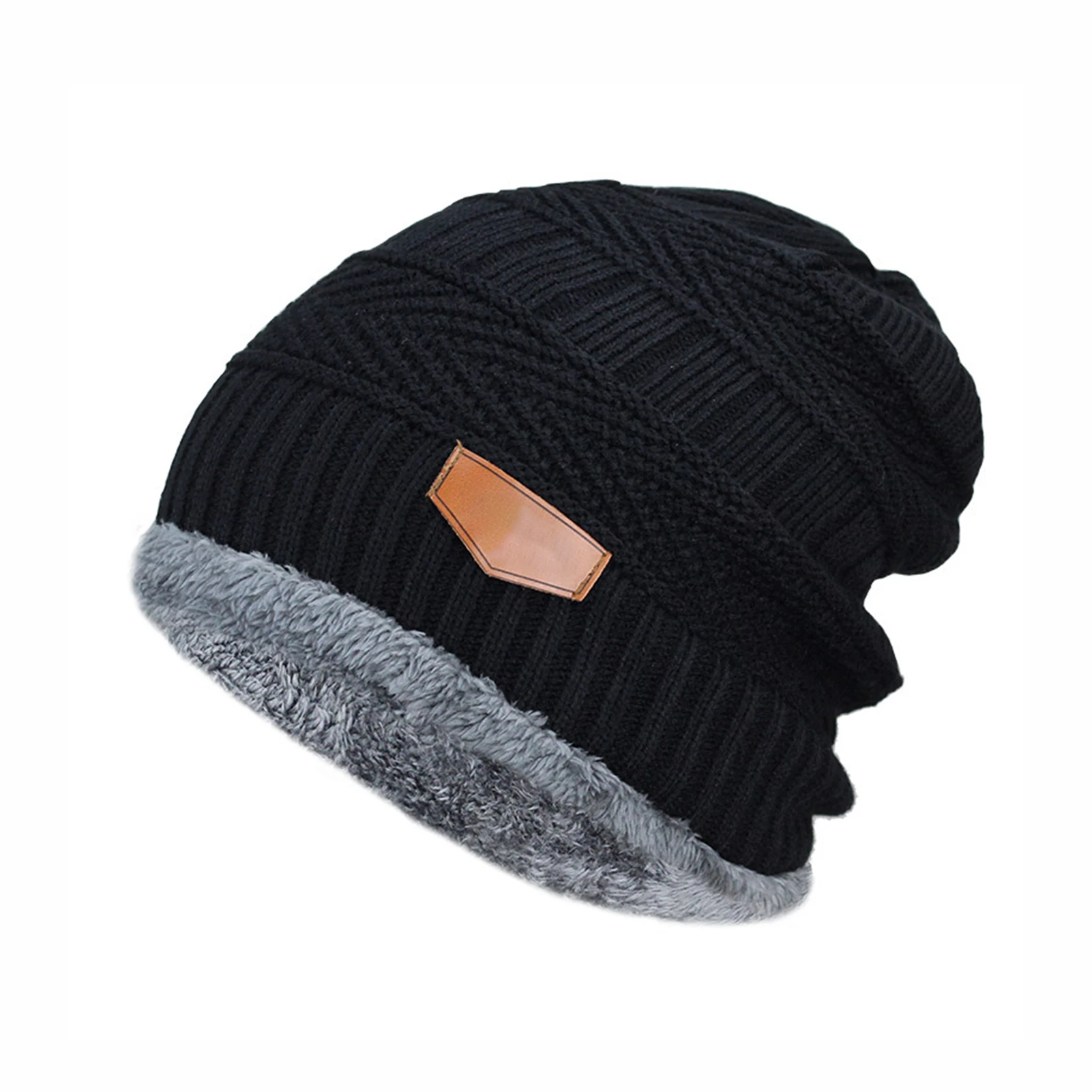 

Men Women Soft Thick Cycling Elastic Winter Warm Windproof Gift Knitted Hat Double Layer Camping Fall Motorcycles Bonnet Beanie