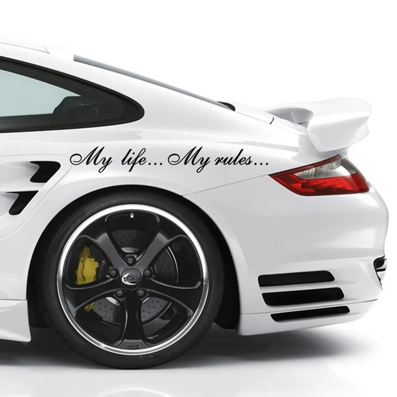 

"My life... my rules..." Funny words Car stickers and decals are suitable for personalized and beautiful decoration