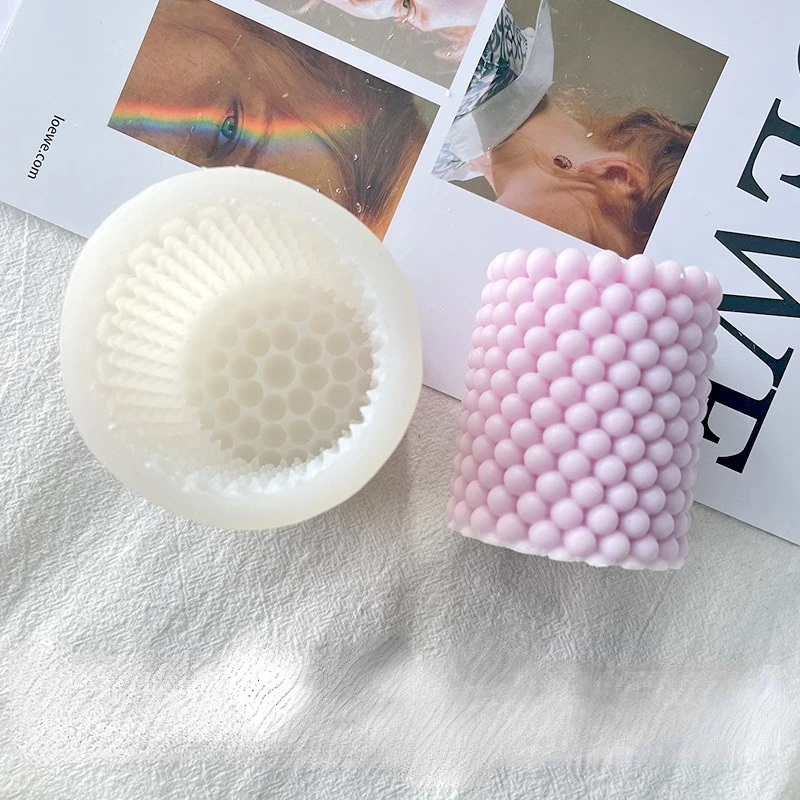 

Geometric Cylinder Series Aromatherapy Candle Silicone Mold DIY Ball Handmade Soap Ornaments Cake Mold