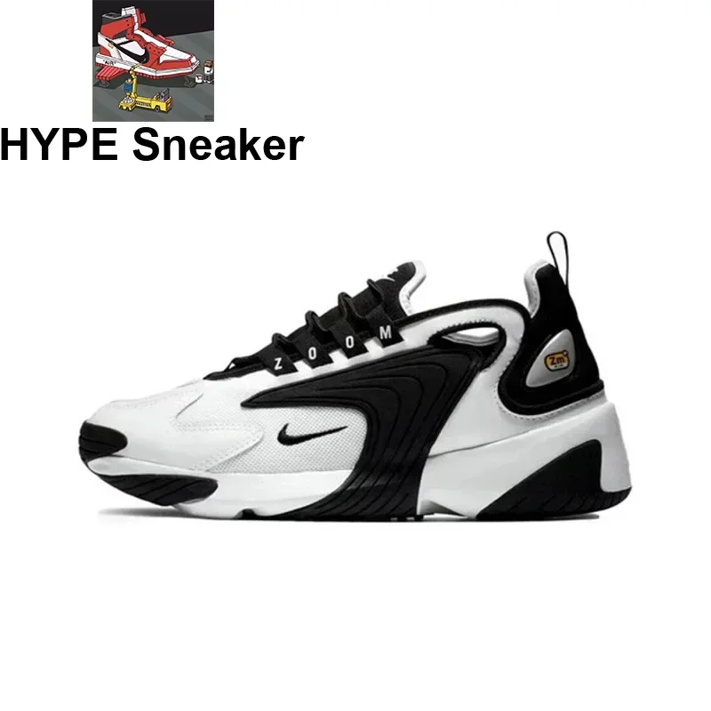 Мужские кроссовки Nike Zoom 2K износостойкие дышащие черно-белые с пандой AO0269-101