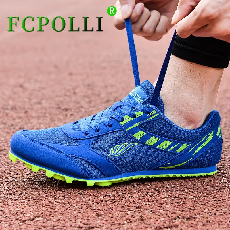 

2023 New Running Spike Shoes Couples Anti-Slip Track Field Shoe Men Women Breathable Spikes For Running Shoes Student Sport Shoe