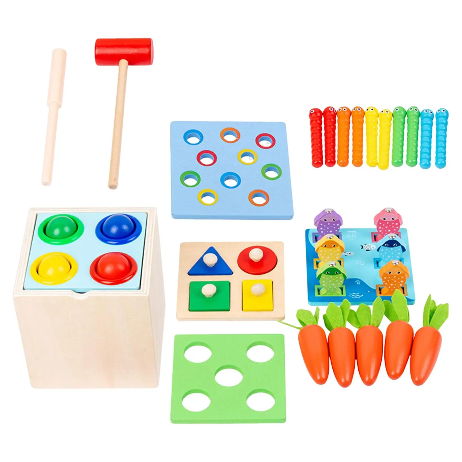 

Wooden Hammering Pounding Toy Building for Preschool Children Kids
