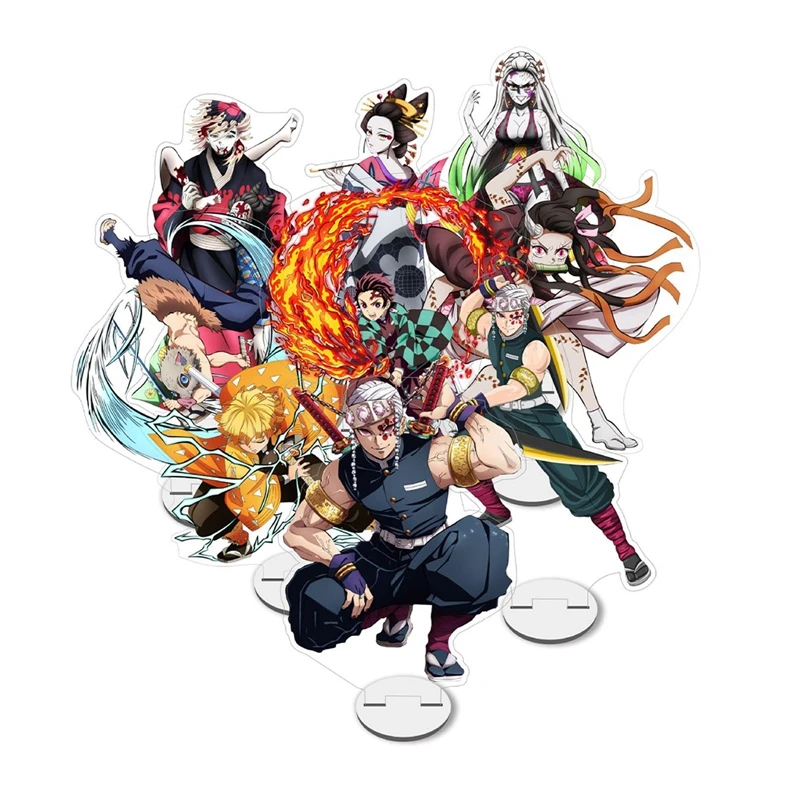 

Anime Demon Slayer Kimetsu no Yaiba Acrylic Stand Kamado Tanjirou Hashira Giyuu Action Figures Desktop Model Plate Signing