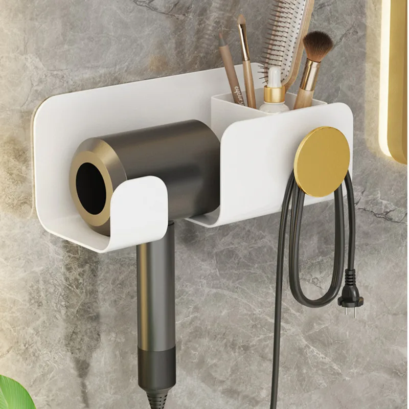 

Bathroom For Dyson Hair Dryer Holder Free Punch Shelf For Bathroom Hair Dryer Bracket Hanging Shelf Hair Dryer Shelf On The Wall
