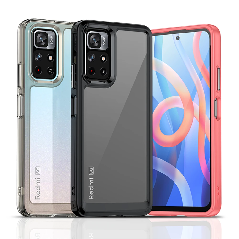 

Оригинальный акриловый прозрачный чехол на Pocophone F3 F4 роскошный жесткий защитный чехол на Poco X4 M4 Pro 5G полный защитный чехол