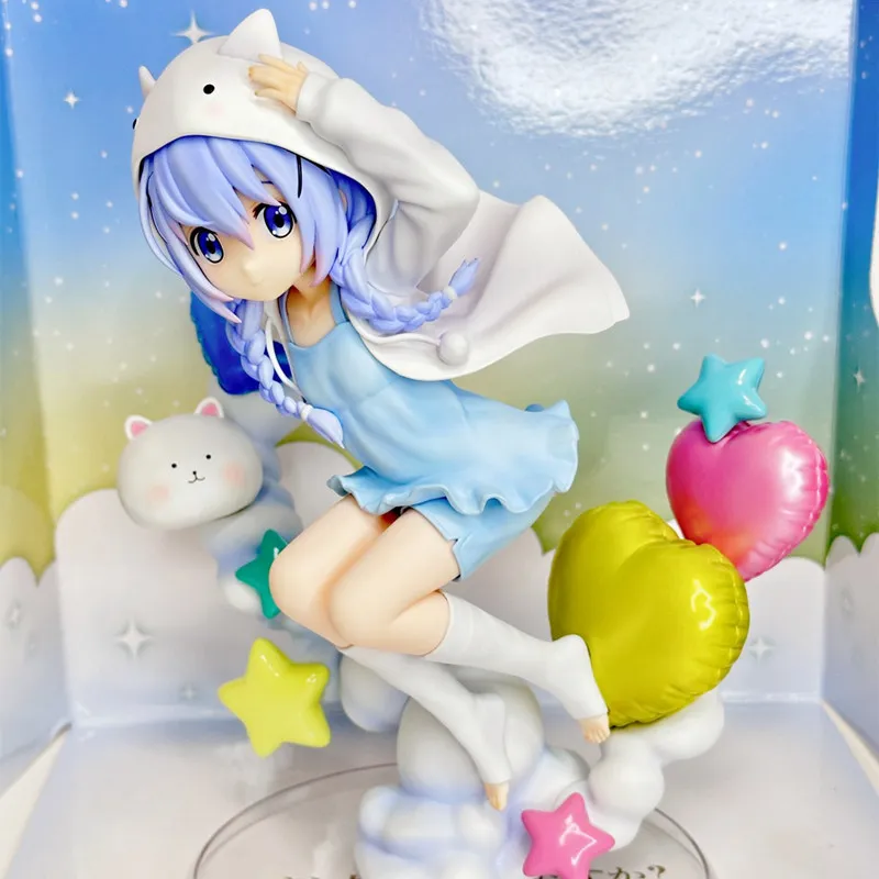 Фото Фигурка аниме Chino Kafu Tippy Is The Order A Rabbit Hoodie Фигурка Коллекционная игрушка Настольный декор для фанатов Подарок на день рождения ﻿ №2