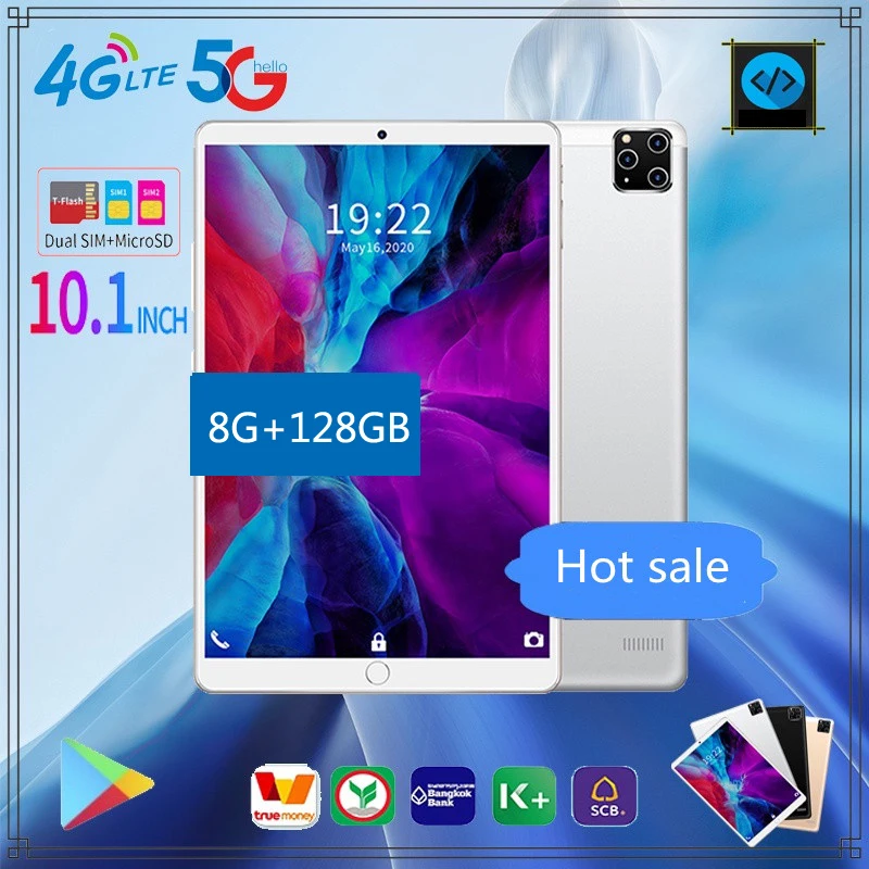 

[Hot Sale] Original NEW Tablet 8GB+128GB Android 10.0 Tablet 10.1 inch Dual SIM 4G Phone Tablet WIFI Online Online Game Tablet