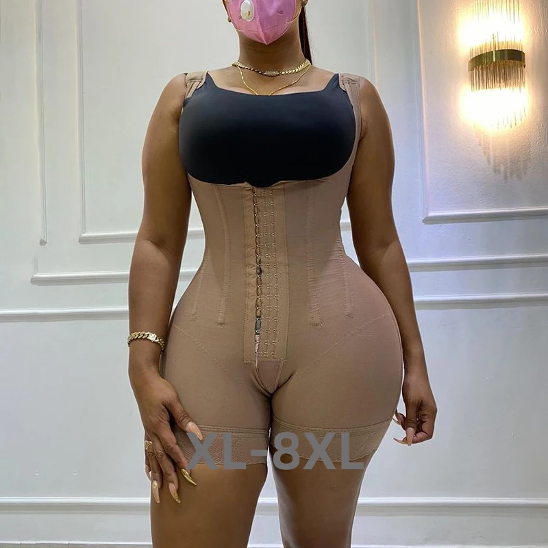 

Plus Size Women Open Bust Corset Body Shaper High Compression Abdomen Control Waist Trainer Butt Lift Bodysuit Skims Xl 2xl 3xl