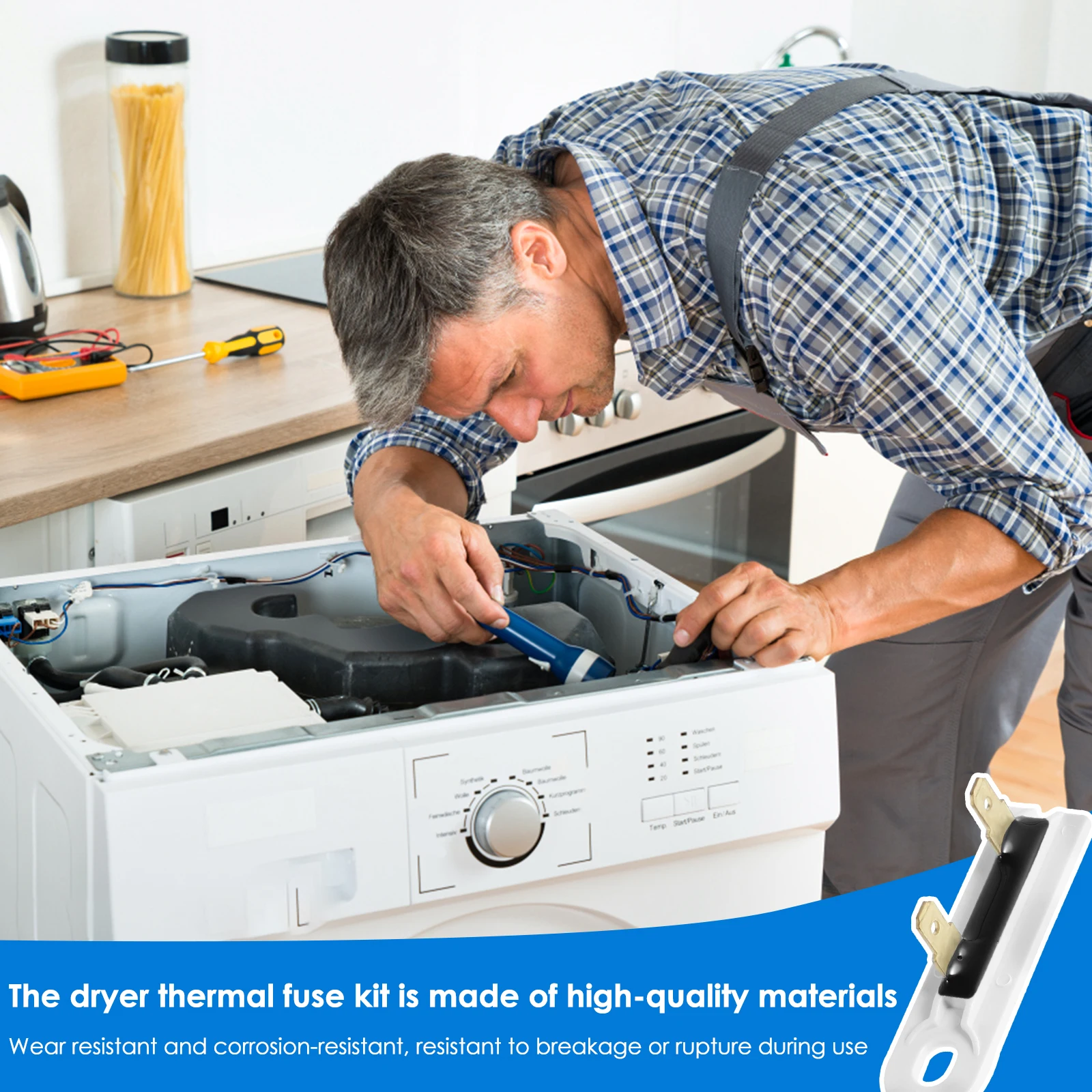 Термопредохранитель для сушилки 3392519 совместимый с 80005 WP3392519 694511 Премиум сушилка