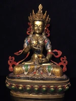 12 tibetan temple collection old bronze painted vajrasattva lotus platform worship buddha town house exorcism