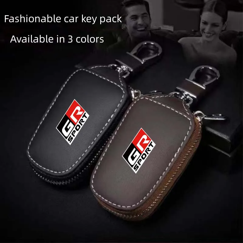 

Car key pack leather remote control protective case for Toyota GR Gazoo Racing GR Sport Exterior key case
