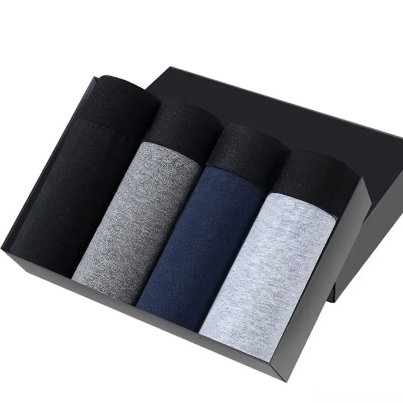 

Боксеры мужские Бесшовные однотонные, нижнее белье, шорты, удобные мягкие хлопковые трусы, 4 шт.