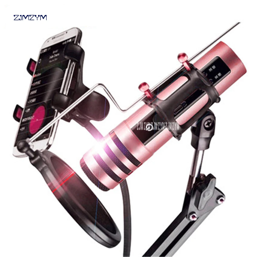 

UM10C Mobile phone microphone computer universal network K singing it artifacts live live capacitance universal microphone wired