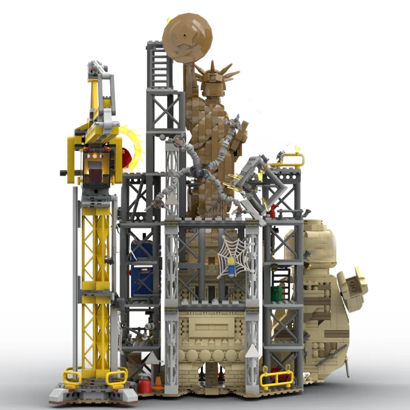 2458 деталей MOC Spider No Way Home - Статуя Свободы, Финальная Битва, Супергерои Марвел, Модель Человека-Паука, Конструктор, Рождественский Подарок (art.: 3920dcda7104d) - 3920dcda7104d