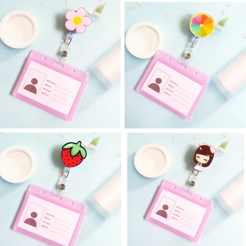 

Doctor Nurse Cartoon Retractable Badge Reel Student Exhibition Pull Key ID Name Card Lanyard Badge Holder School Office Supplies