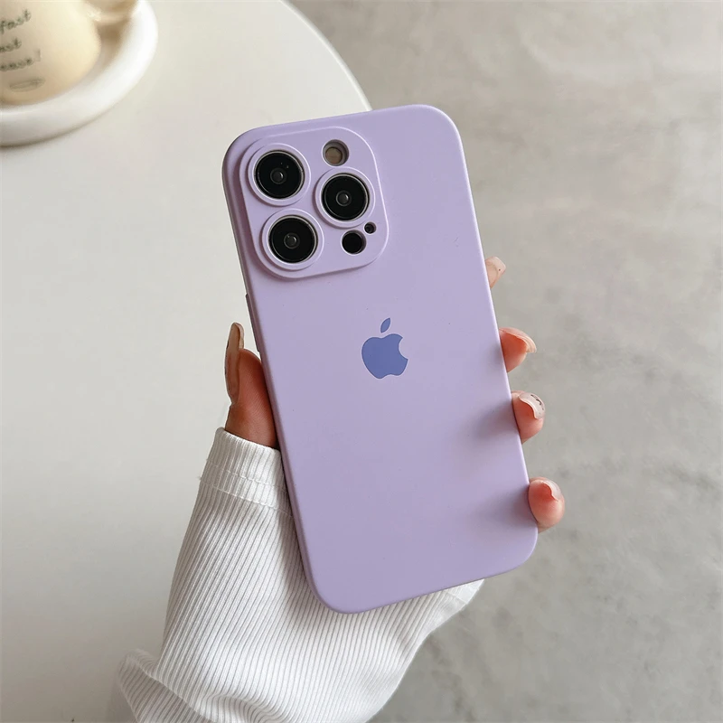 Роскошный официальный оригинальный чехол из жидкого силикона для телефона iPhone 16