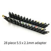 28pcs universal ac dc jack connector laptop power supply adapter male female plug charger high quality conversion head connector